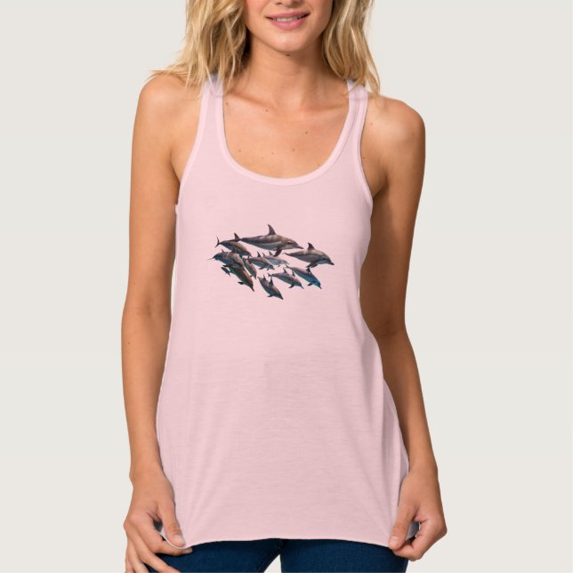 Flasknosdelfin tank top linne med racerback  (Framsida)