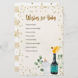 Flaskor Baby Shower Önskemål för Baby