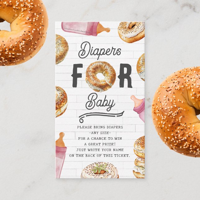 Flaskor & Bagels Flickor Babykläder Diaper Raffle Tilläggskort (Skapare uppladdad)
