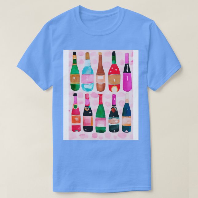 Flaskor Mönster-målning 2 T Shirt (Design framsida)