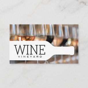 Flasksiluett   Vinsmakningskollektion Visitkort