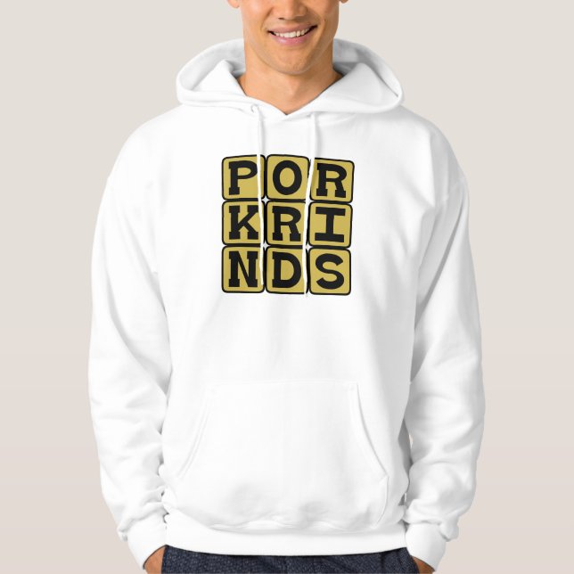 Fläskspräskor, grisknabbare hoodie (Framsida)