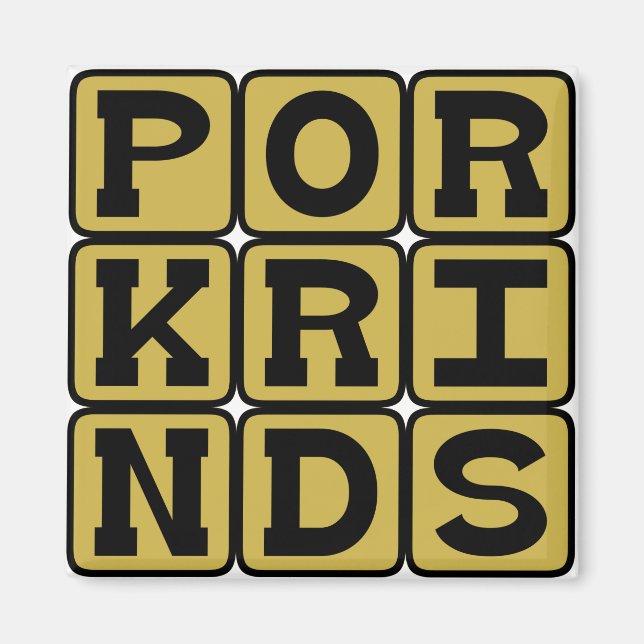Fläskspräskor, griskrydda magnet (Framsidan)