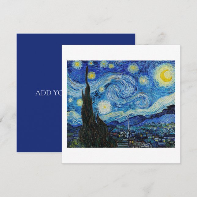 FLASKT KORT: VINCENT VAN GOGH (Fram/baksida)