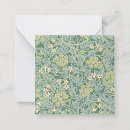 FLASKT KORT: WILLIAM MORRIS: JASMINE ANTECKNINGSKORT
