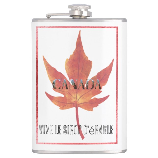 Flasque Canada/Canada Maple Leaf Flask Fickplunta (Framsidan)