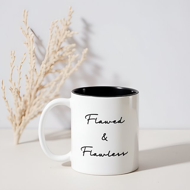 "FLAST & FLAless" Simple Black Typography Mugg (Skapare uppladdad)