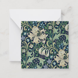 FLAT ANMÄRKD: WILLIAM MORRIS: HONEYSUCKLE ANTECKNINGSKORT