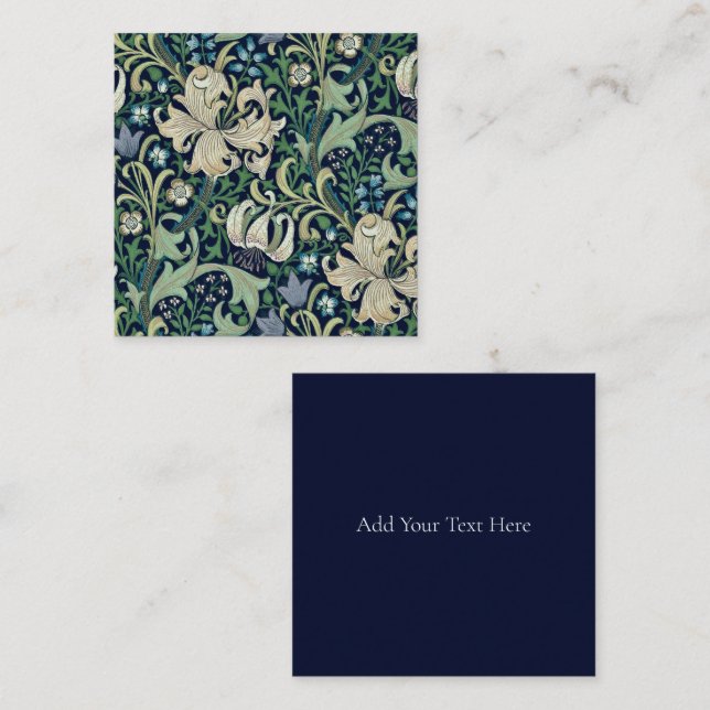 FLAT ANMÄRKD: WILLIAM MORRIS: HONEYSUCKLE ANTECKNINGSKORT (Fram/baksida)