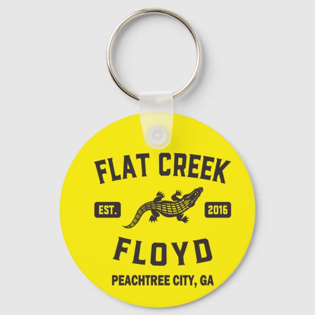 Flat Bäck Floyd Alligator Peachtree City Georgia Nyckelring (Framsida)