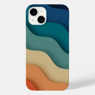 Flat Boho Abstrakt Ligcape Sunset and Mountains