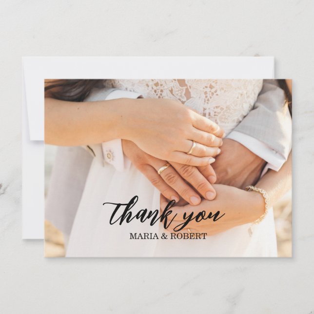 Flat Bröllop tackkort Tack Kort (Framsida)