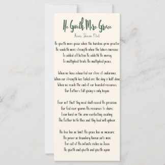 Flat Card Annie Johnson Flint Han ger mer respit