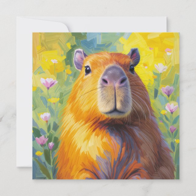 Flat Card Capybara (Framsida)