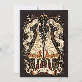 Flat card - Gemini Celestial Zodiac Art Julkort