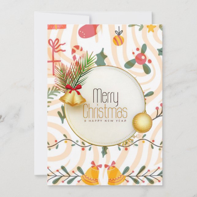 Flat Christmas Card Julkort (Framsida)
