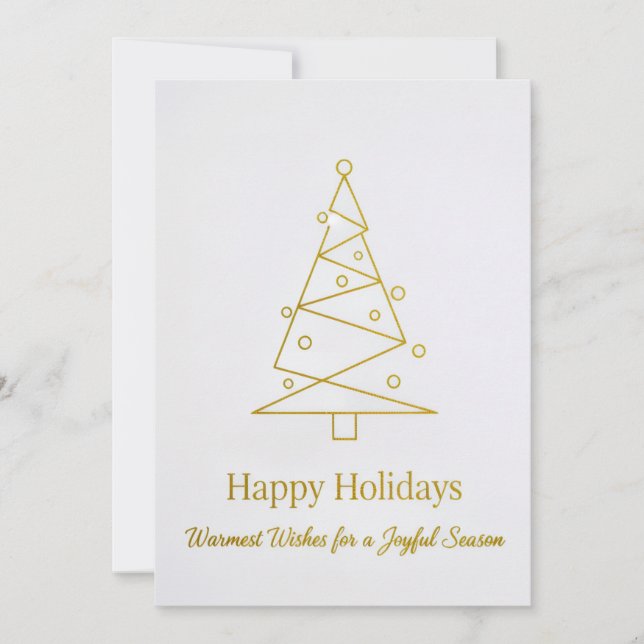 Flat Christmas Greeting Card Julkort (Framsida)