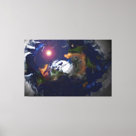 FLAT EARTH PÅ BRAND CANVASTRYCK