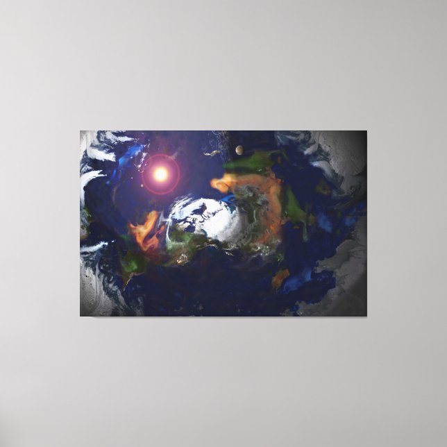 FLAT EARTH PÅ BRAND CANVASTRYCK (Framsida)
