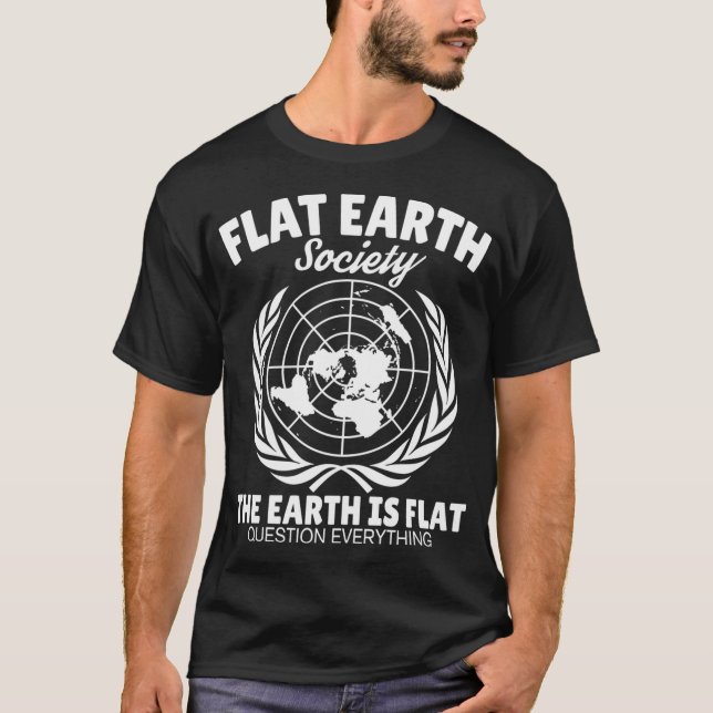 Flat Earth Society T Shirt (Framsida)