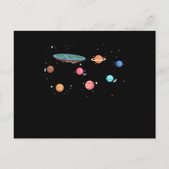 Flat Earth Society Vykort (Framsida)