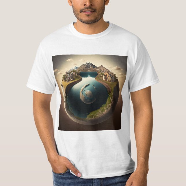 Flat Earth T-Shirt (Framsida)