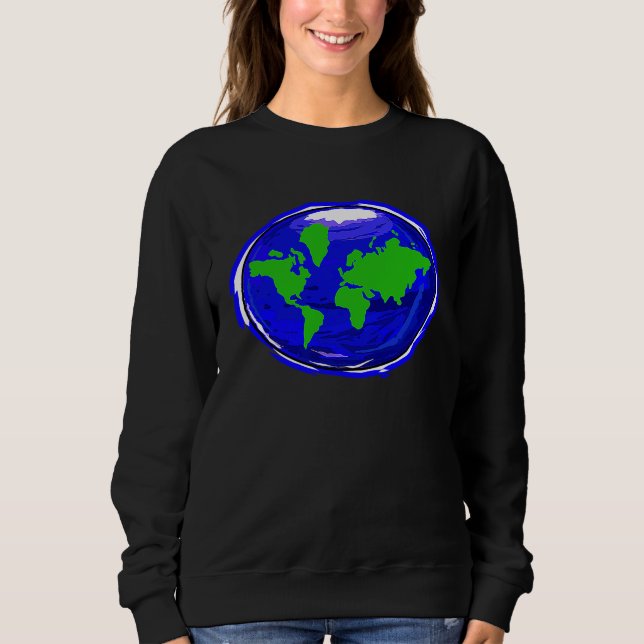 Flat Earth T Shirt (Framsida)