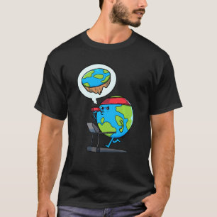 Flat Earth Workout Gym Fitness Earthers Conspiracy T Shirt
