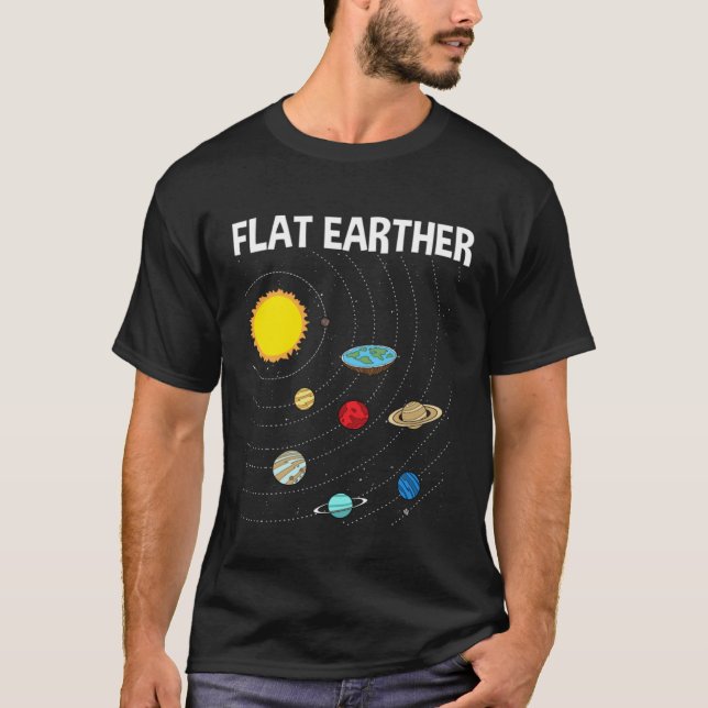 Flat Earther Flat Earth Map Conspiracy  1 T Shirt (Framsida)