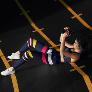 Flat Färg Rand Leggings