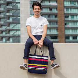 Flat Färg Rand Tygkasse