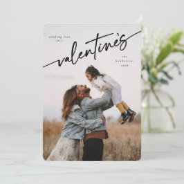 Flat fotokort för alla hjärtans dag i eleganten julkort