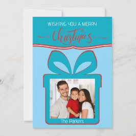 Flat gratulationskort för Photo God jul Kort