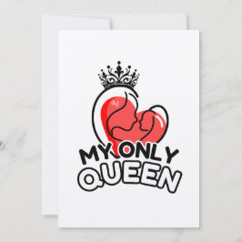 Flat Greeting Card (fyrkantigt): Min enda drottnin Kort