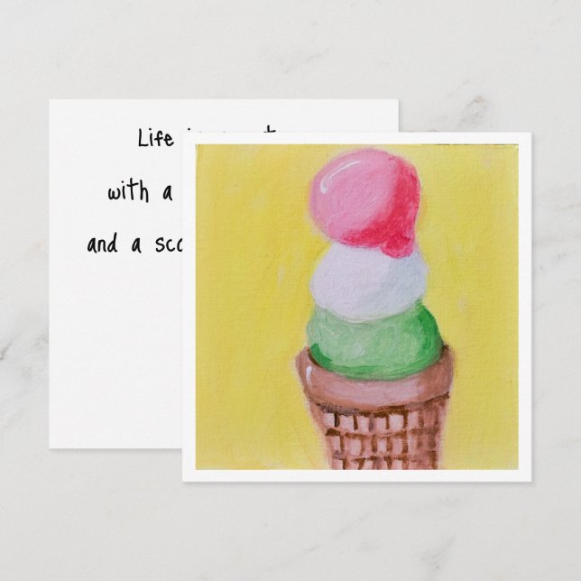 Flat Greeting Card Kort (Fram/baksida)