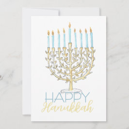 Flat Hanukkah-kort Julkort