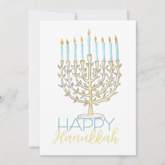 Flat Hanukkah-kort Julkort