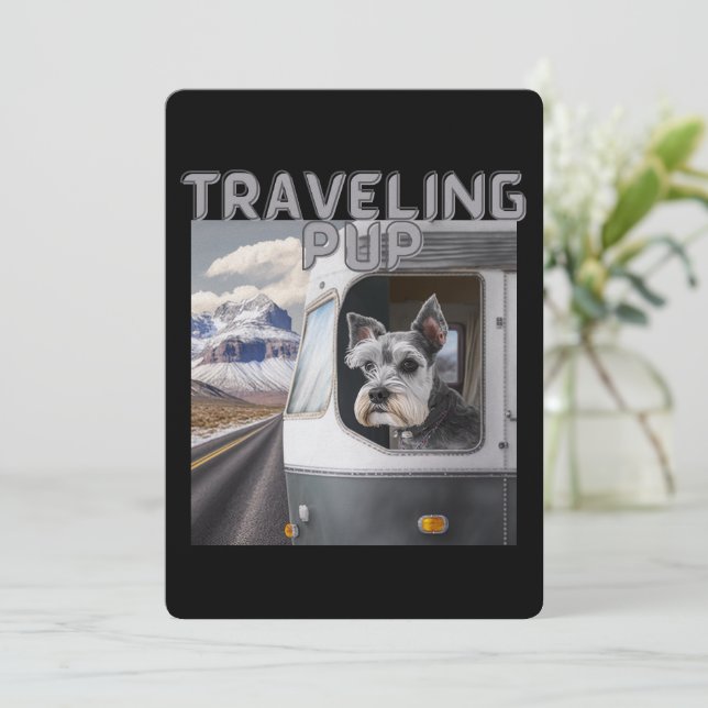 Flat Helgdag-kort för Valp efter kort (Stående Fram)