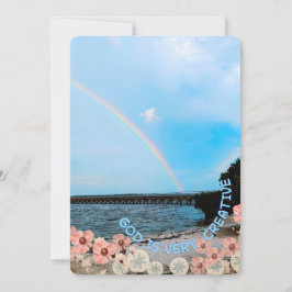 Flat Holiday Card Easter Blessings or invite Julkort