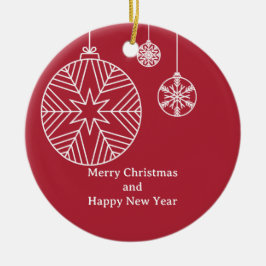 Flat Holiday Card Julgransprydnad Keramik