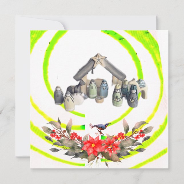 Flat Holiday Card Julkort (Framsida)