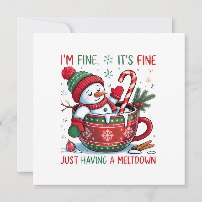 Flat Holiday Card Julkort (Framsida)