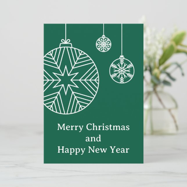 Flat Holiday Card Julkort (Stående Fram)