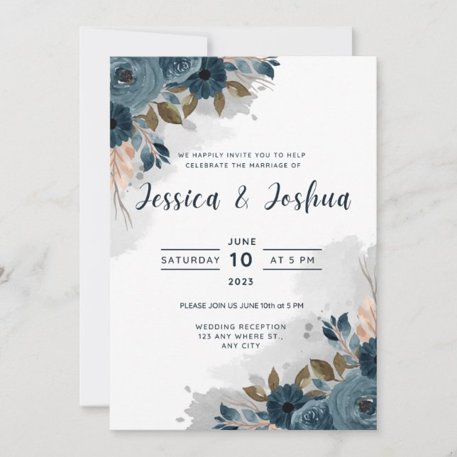 Flat Invitation, Size: 5" x 7", Paper: Matte, Enve Inbjudningar (Framsida)