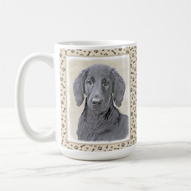 Flat Jackat återgivningsfärg - Originalbild av Hun Kaffemugg (Vänster)