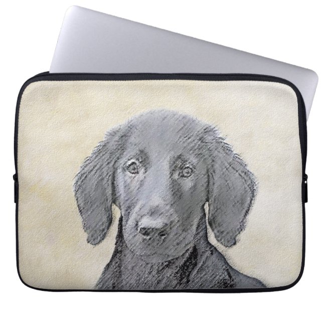Flat Jackat återgivningsfärg - Originalbild av Hun Laptop Sleeve (Framsidan)