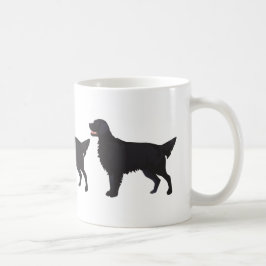 Flat-Jackat återgivningslägena Hund aveln Illustra Kaffemugg