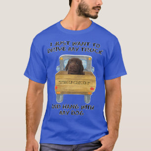 Flat Jackat Lastbil Hund Retriever T Shirt