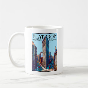 Flat Järn Byggande New York City Kaffemugg