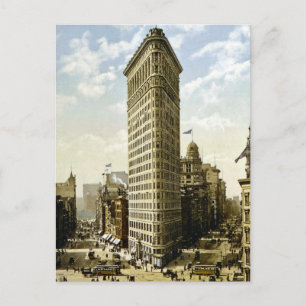 Flat Järn Byggande New York City, NY 1903 Vintage Vykort